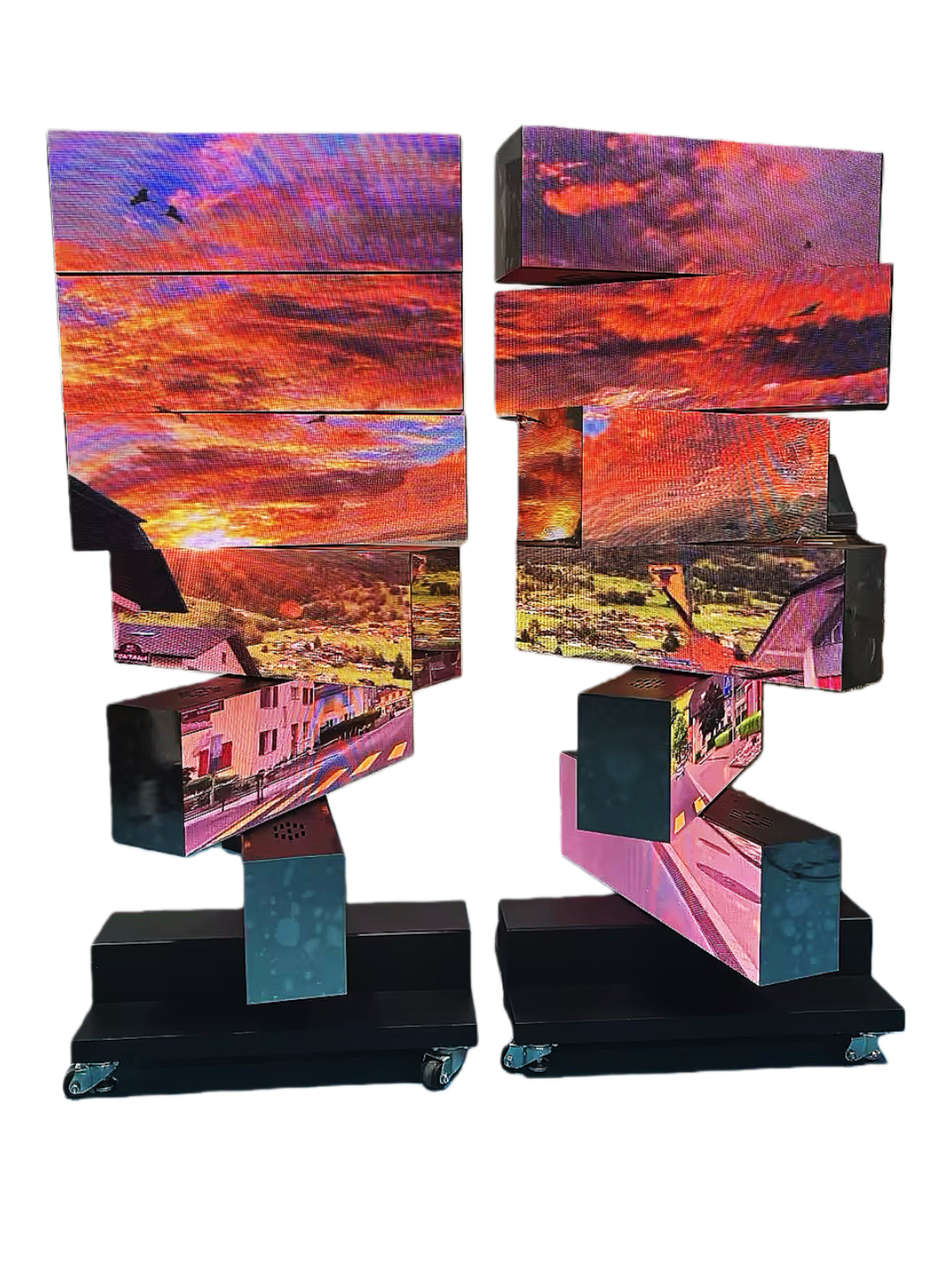 MR-2FR Series Double-Sided Rectangular Mechanical Rotating LED Display