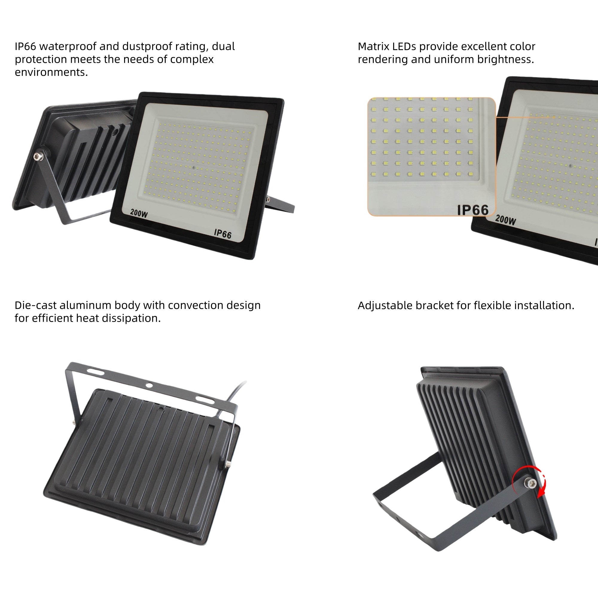 Hochleistungs-SMD5730-wasserdichtes IP65-LED-Flutlicht für den Außenbereich