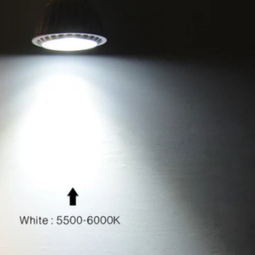 4er-Pack 3 W/5 W/7 W 12 V AC/DC LED-Strahler MR16 LED-Lampe Licht GU5.3 Bi-Pin-Sockel Weißes Aluminiumgehäuse 30° Abstrahlwinkel