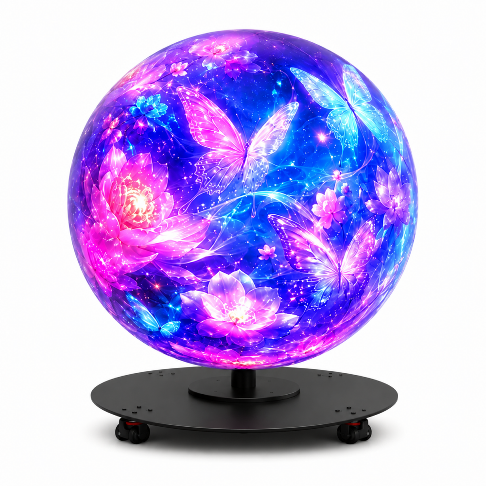 3D Hologram Fan Sphere (Holoball) 100cm (39.37") 360° LED Holographic Display | 3072 LEDs | WiFi APP Control | Commercial Advertising Display