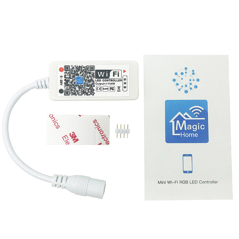 WiFi RGB/RGBW LED-Streifen-Controller – DC5V-24V | WiFi-App-Steuerung mit optionaler 24-Tasten-Fernbedienung | Für LED-Streifen