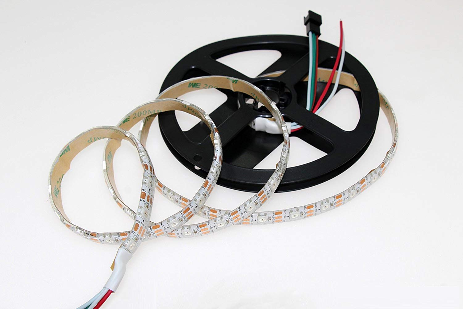 DC5V WS2812b RGBIC LED Strip Light - 10mm PCB | SMD5050 Individually Addressable | 30 / 60 / 96LEDs/M | White PCB |  IP00 / IP65 / IP67 | Flowing Multicolor LED Strip for Party, Decoration, Home DIY Lighting Projects | 5/50M
