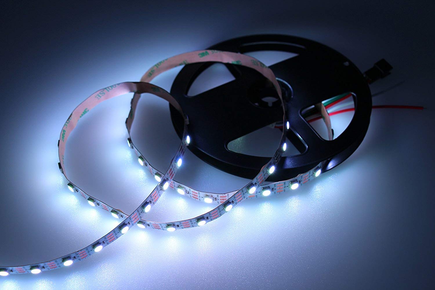 DC5V WS2812b RGBIC LED Strip Light - 10mm PCB | SMD5050 Individually Addressable | 30 / 60 / 96LEDs/M | White PCB |  IP00 / IP65 / IP67 | Flowing Multicolor LED Strip for Party, Decoration, Home DIY Lighting Projects | 5/50M