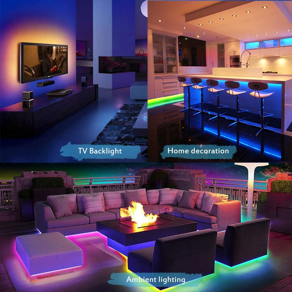 DC5V WS2812b RGBIC LED Strip Light - 10mm PCB | SMD5050 Individually Addressable | 30 / 60 / 96LEDs/M | White PCB |  IP00 / IP65 / IP67 | Flowing Multicolor LED Strip for Party, Decoration, Home DIY Lighting Projects | 5/50M