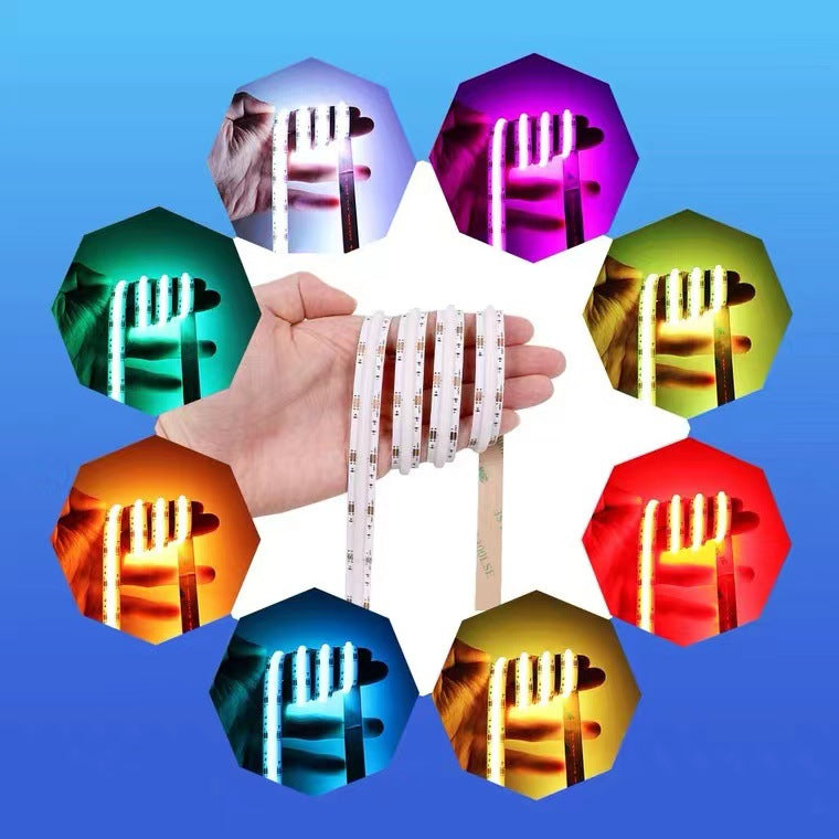 Bande LED multicolore FCOB 5 m, 840 LED/m, 14 W/m, 24 V, sans points, RVB