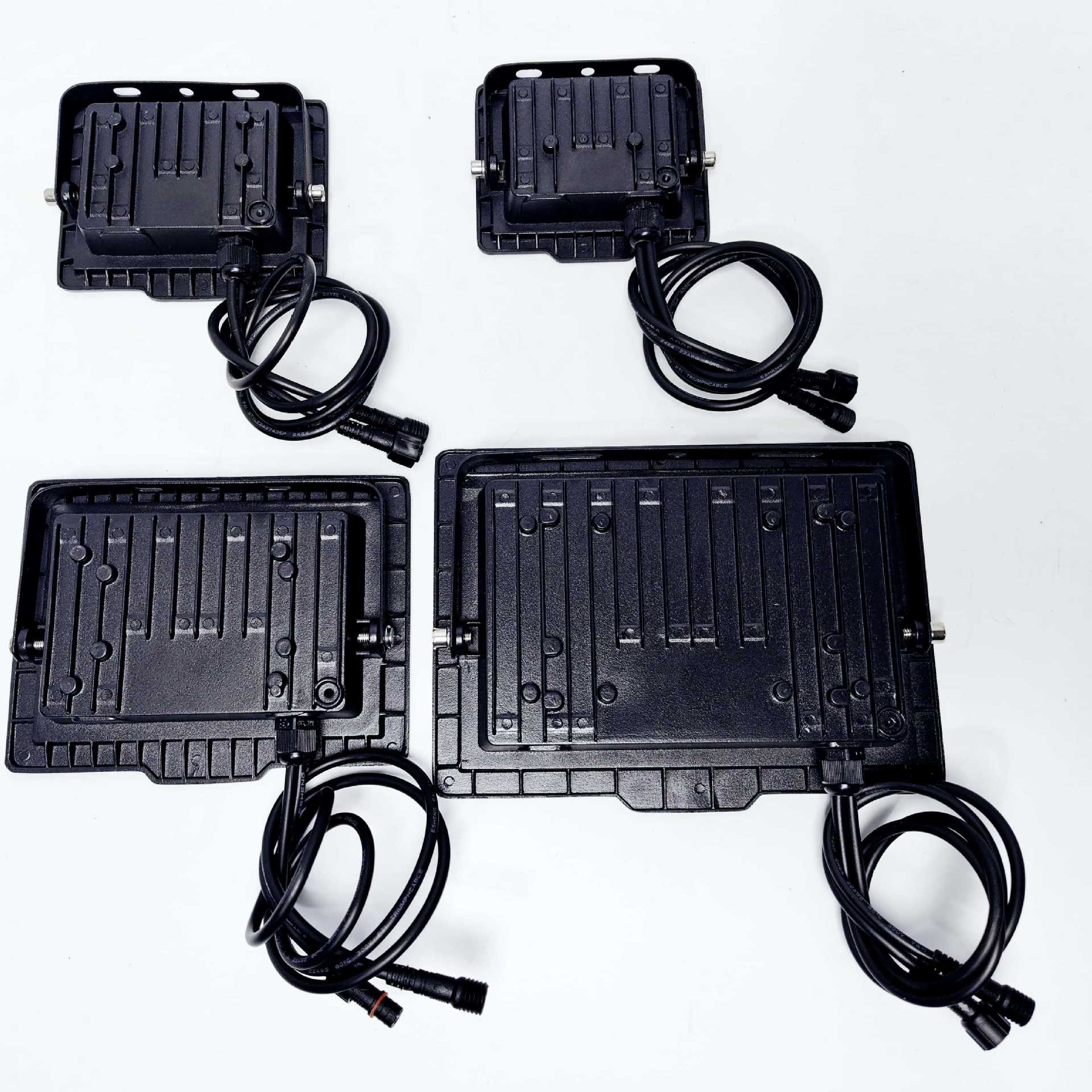 FL-IC Series SPI WS2811 RGBIC Addressable LED Flood Light – 10W - 50W | 24V DC | IP66 Waterproof Outdoor Landscape Light with Aluminum Housing & Tempered Glass | For Stage, Wall Wash & Architectural Lighting | Hardwired Connection (No Plug) | 2 / 10-Pack