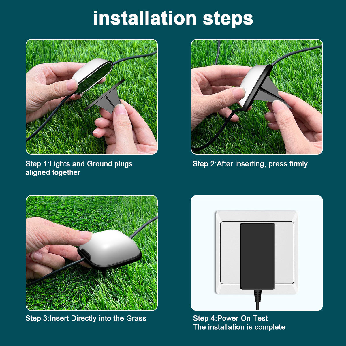Outdoor Ground Lights 15 Bulbs 32.8FT Smart RGB+IC Pathway Lights, APP Controlled Waterproof RGB Landscape Lighting Work with Alexa