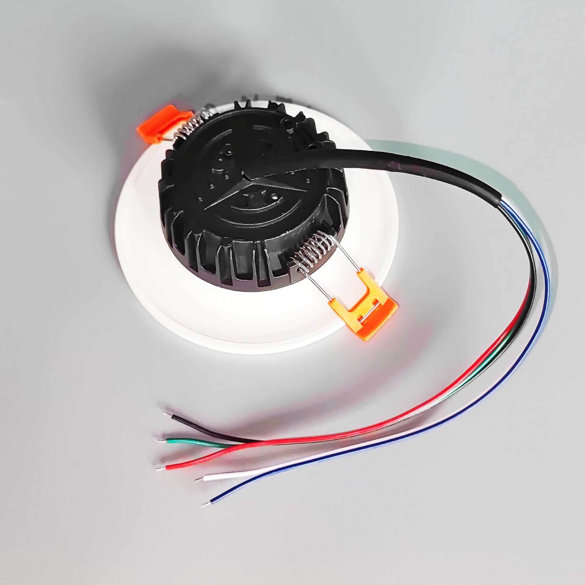 RGBW/RGBWW Super Bright Modern Recessed LED Lighting | 12V | 4W / 6W / 8W / 12W | White Round Embedded LED DownLights | 4 / 10Pack | Not Include RGBW Controller and Power Supply