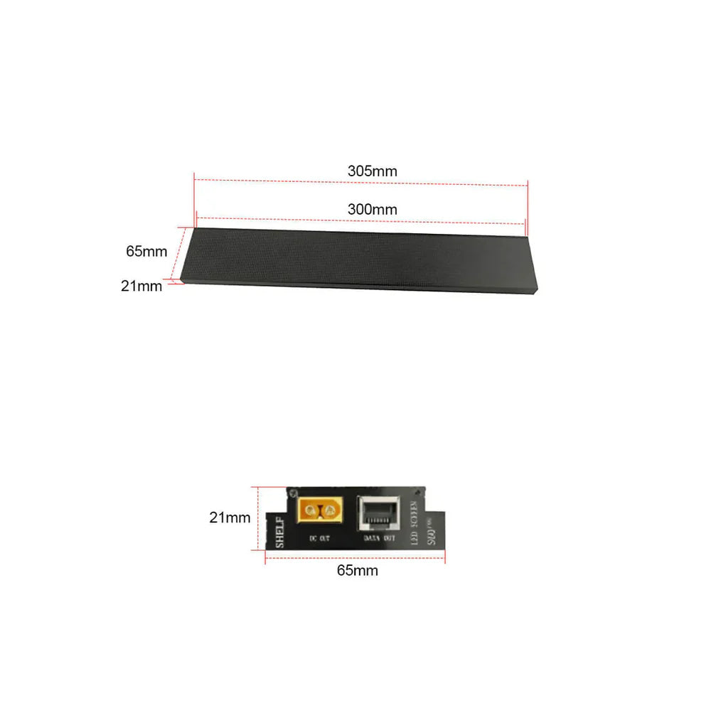 4er-Pack LED-Anzeigestreifen für Regale P1.25 | P1.875 60 mm (2,36 Zoll) hohe digitale Preisanzeige für Geschäfte