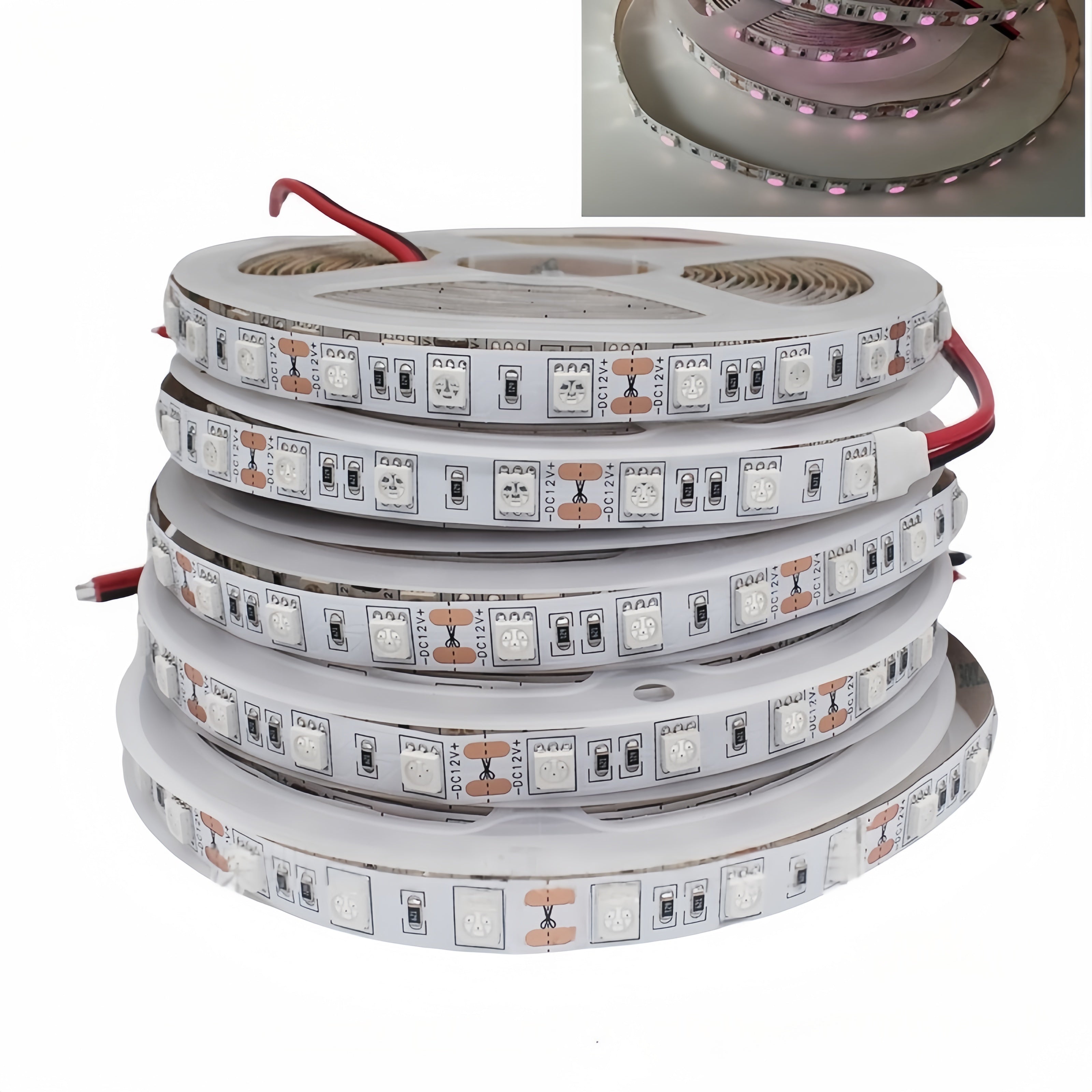 810 nm SMD5050 DC12V Infrarot-LED-Lichtleiste – Hochleistungs-Nah-IR für die Therapie, 30/60/120 LEDs/m, 5 Meter, IP00/IP65