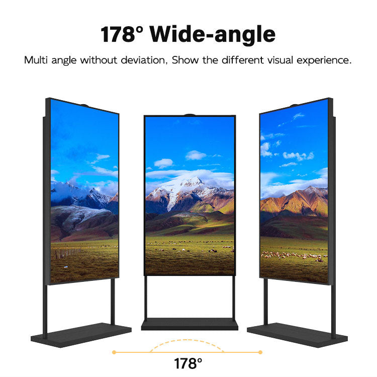 86" Single-Sided 2500nits High Bright Front Window LCD Advertising Display, Android RK3568 2G+32G, Non-Touch, Cloud/APP/USB, Wall-Mount/Floor Stand/Suspended Installation
