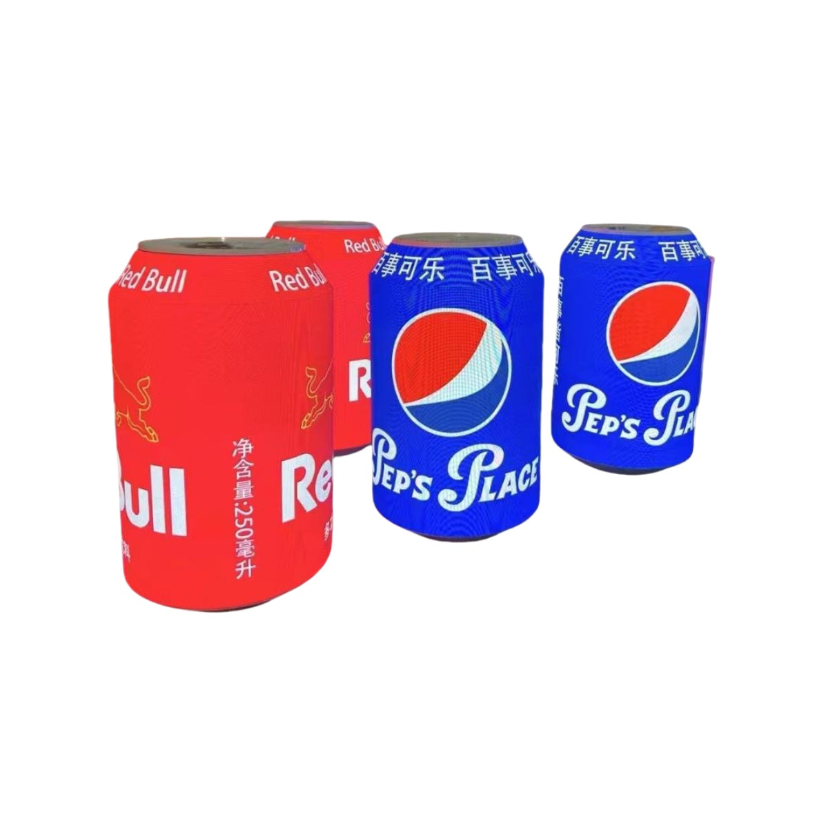 P1.86 | Écran LED d'intérieur P2 pour canettes de soda, sur pied, avec roulettes
