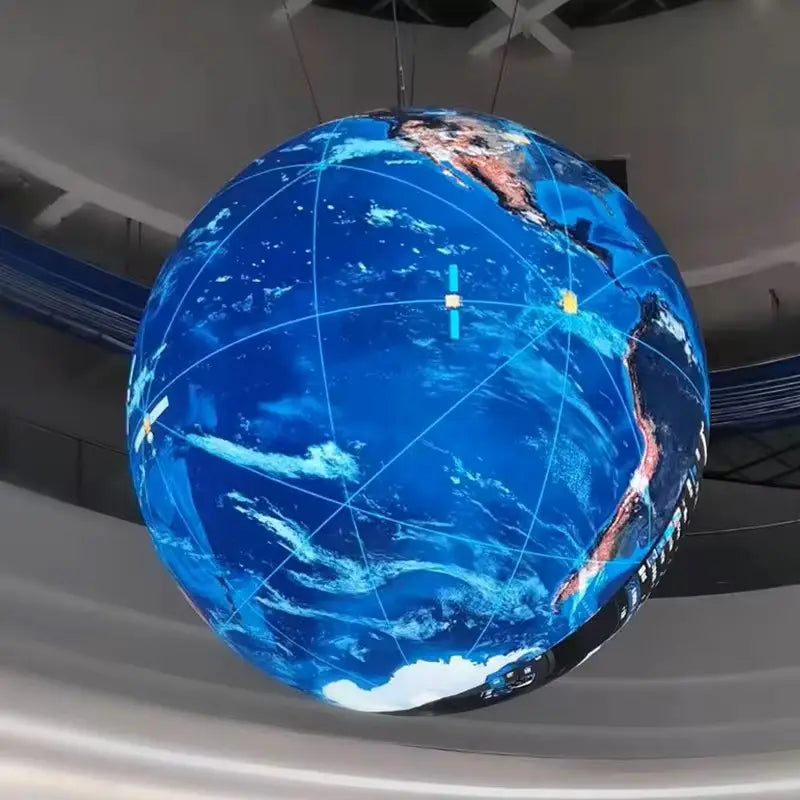 Sphère LED géante d'intérieur – Diamètre : 200 cm / 250 cm / 300 cm / 400 cm / 500 cm | P3 / P2,5 / P2 / P1,86 / P1,53 / P1,25 | Boule LED 360° pour musées, foires et installations