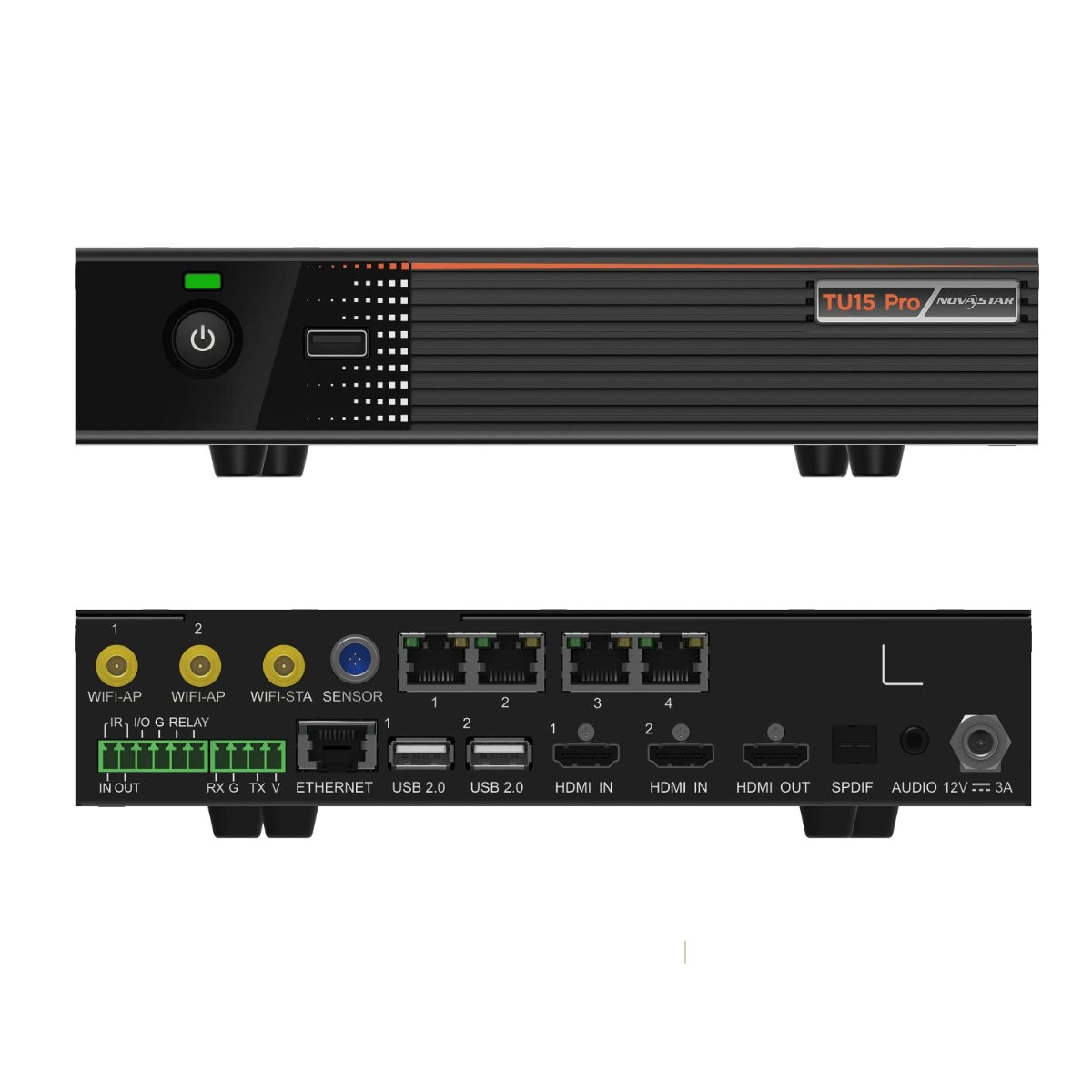 Processeur de contrôle de lecture NovaStar TU15 PRO – 2,6 millions de pixels | Double mode synchrone et asynchrone | Interaction et contrôle de lecture puissants pour écrans LED 