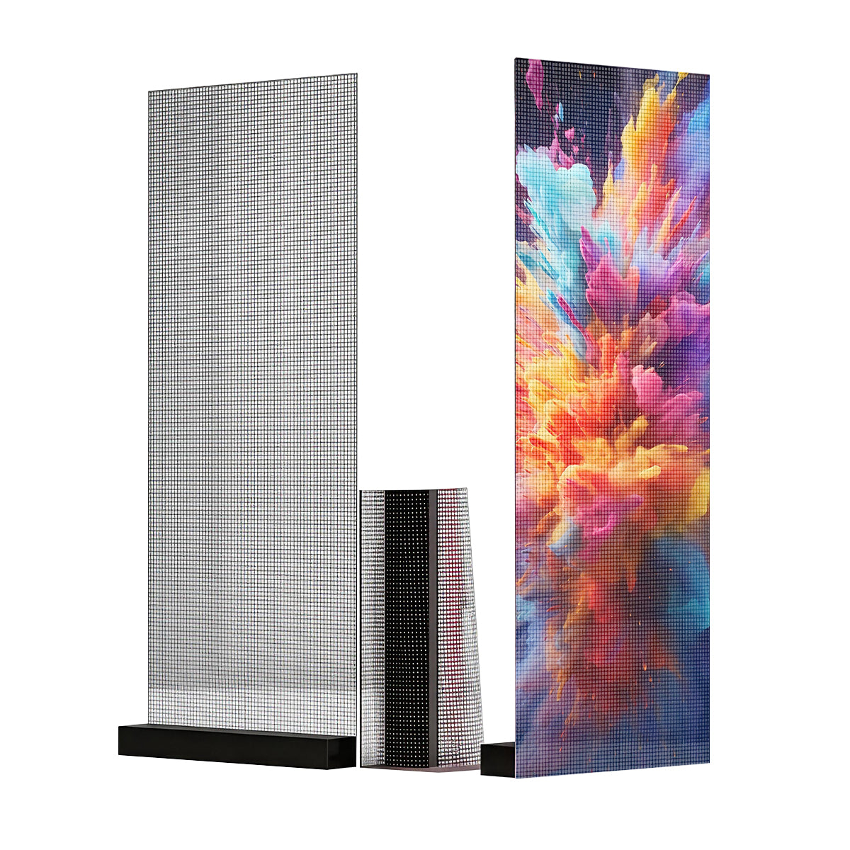 P6.25 High Transparency Adhesive LED Film – 400×1000 mm (15.75×39.37 in) | 2000 / 4000nits | 90% Transparency Glass Sticker Display for Shopfronts & Interior Glass Walls | Multiple Kit Options | Plug & Play