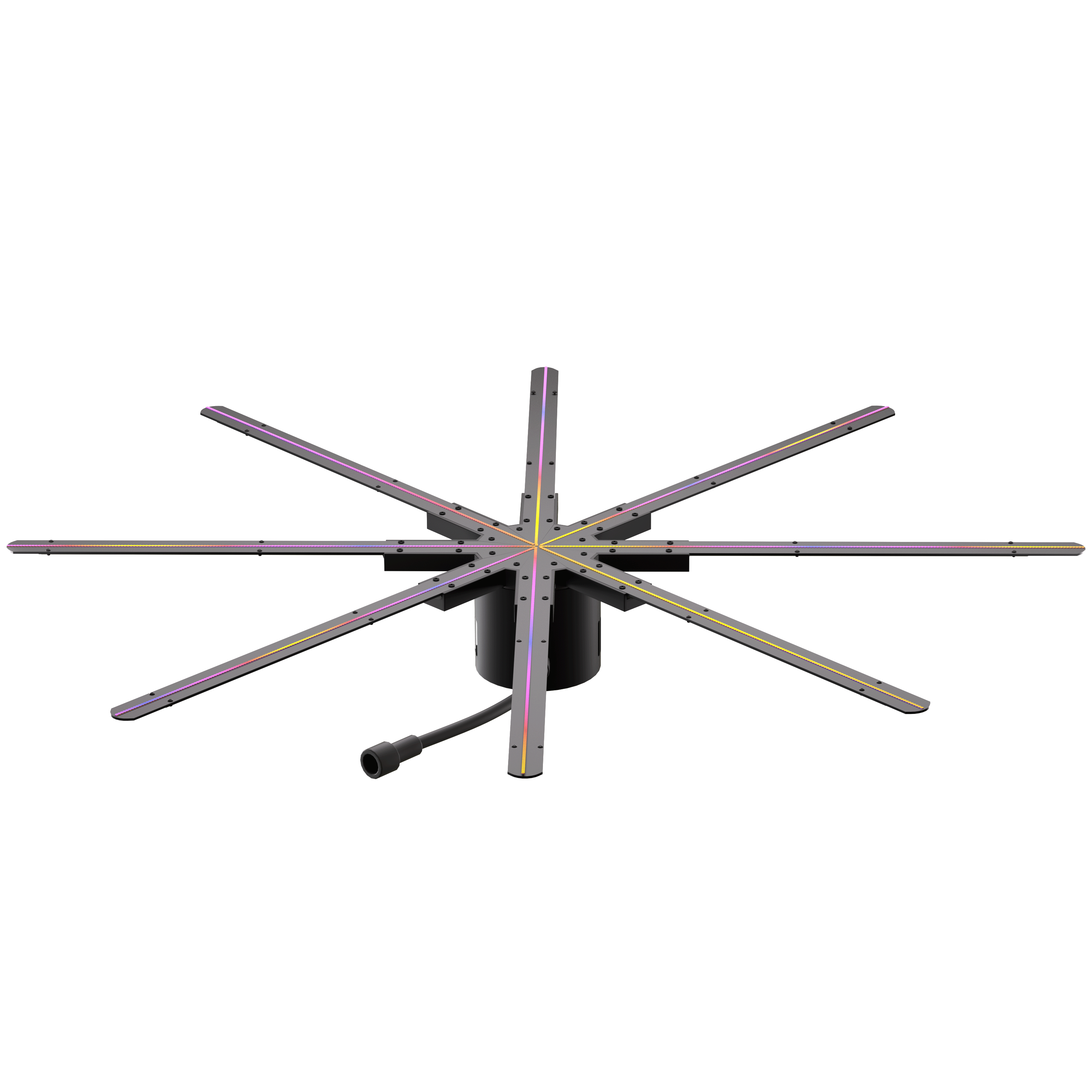 Écran LED holographique 3D extra-large série M – 130 cm (51,2 po) / 150 cm (59,1 po) | Projecteur publicitaire holographique haute luminosité pour scène et événements | Ventilateur seul / avec support (cadre robuste) 