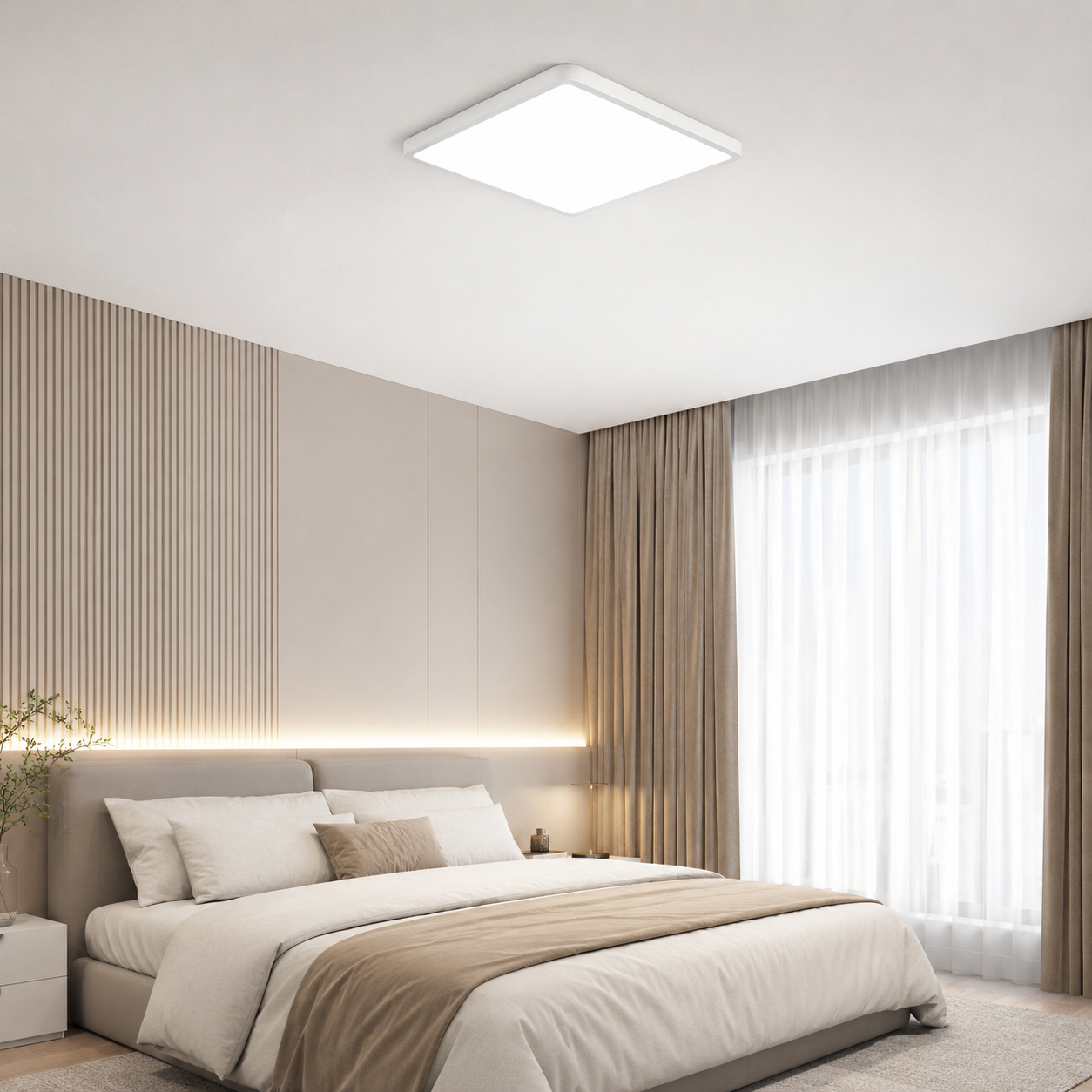 9 Inch Square LED Ceiling Light – 18W – White – 3000K / 4500K / 5000K / 6500K – Flush Mount Ceiling Light for Home & Apartment Lighting – Local Stock (US)