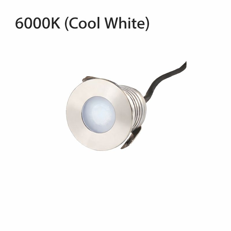 8PCS Pack 3W IP68 Unterwasser-LED-Leuchten Runde Edelstahlabdeckung Villa Garten Schwimmbad LED-Licht