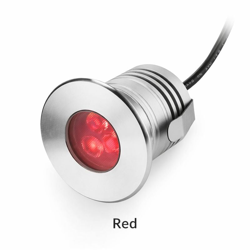 Lot de 8 lampes LED sous-marines pour piscine, 3 W, 12 V-24 V CC, étanches IP68, en acier inoxydable et aluminium, pour piscines creusées, bassins, fontaines et escaliers.