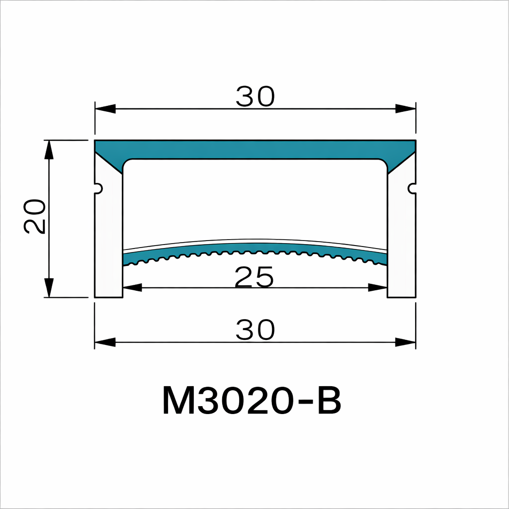 30×20mm Quick Install Neon Light Housing - S3020-B With-Edge / Edge-Free Silicone LED Channel System | Max Strip Width ≤25 mm | Double-Chamber Top-Emitting Neon Diffuser | for Linear Architectural Lighting & Facade Lighting | 164FT/50M