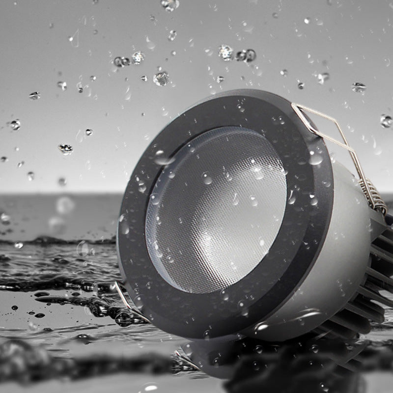 7 W 12 W 3 Zoll wasserdichtes IP65 CRI>80 rundes LED-Downlight, dampfdicht, passend für Dusche, Sauna und Außenbeleuchtung
