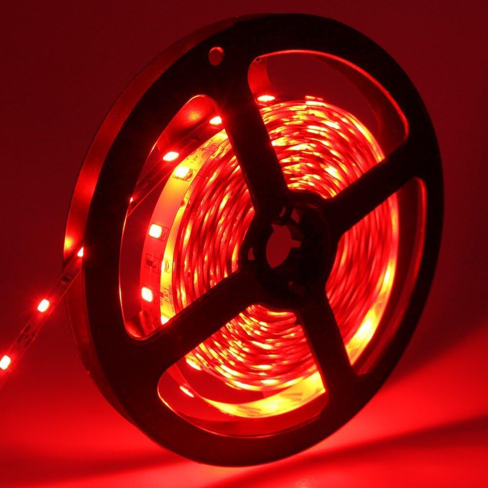 660–670nm SMD2835 DC12V Infrared LED Strip Light – Deep Red Light for Therapy & Growth, 60/120/240 LEDs/m, 5/50 Meters, IP00/IP65