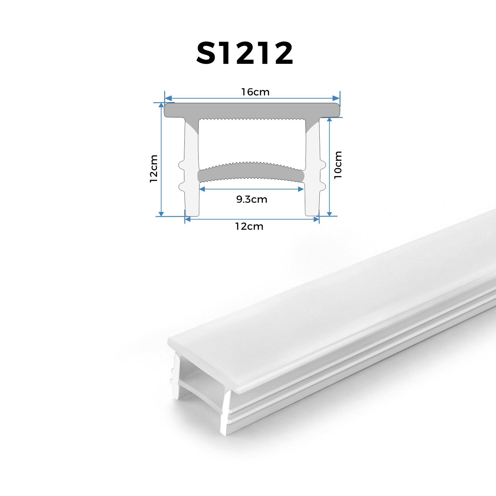 Boîtier pour néon – S2020 Noir | Système de canaux LED en silicone 20 x 20 mm | Étanchéité IP67 | Largeur du circuit imprimé 12 mm | 50 m | Stock local États-Unis/Royaume-Uni/Allemagne