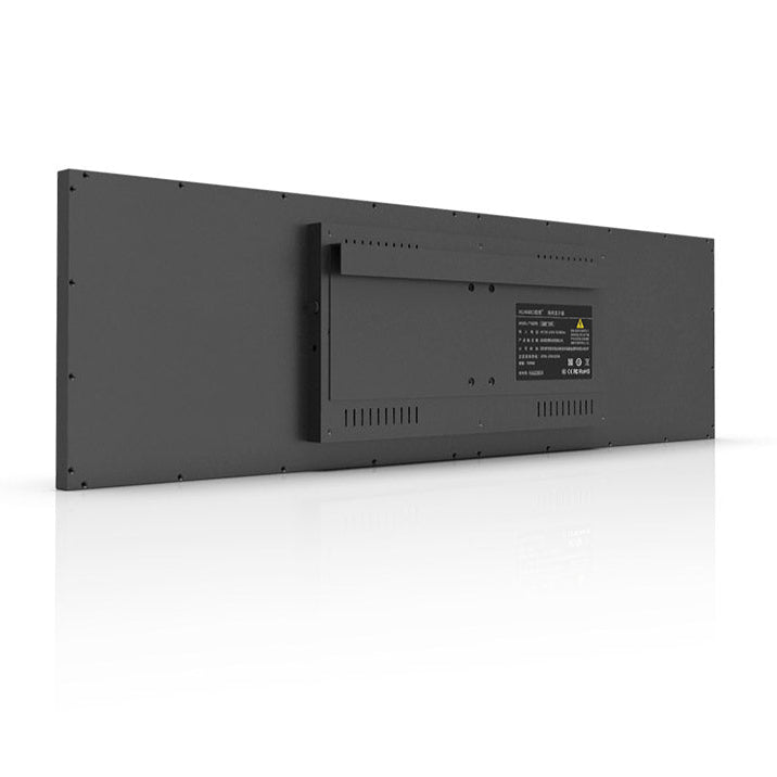 Écran LCD Android ultra-large de 37,6 pouces (920 × 258 mm) pour les rayons des magasins | Gestion de contenu cloud, applications et USB