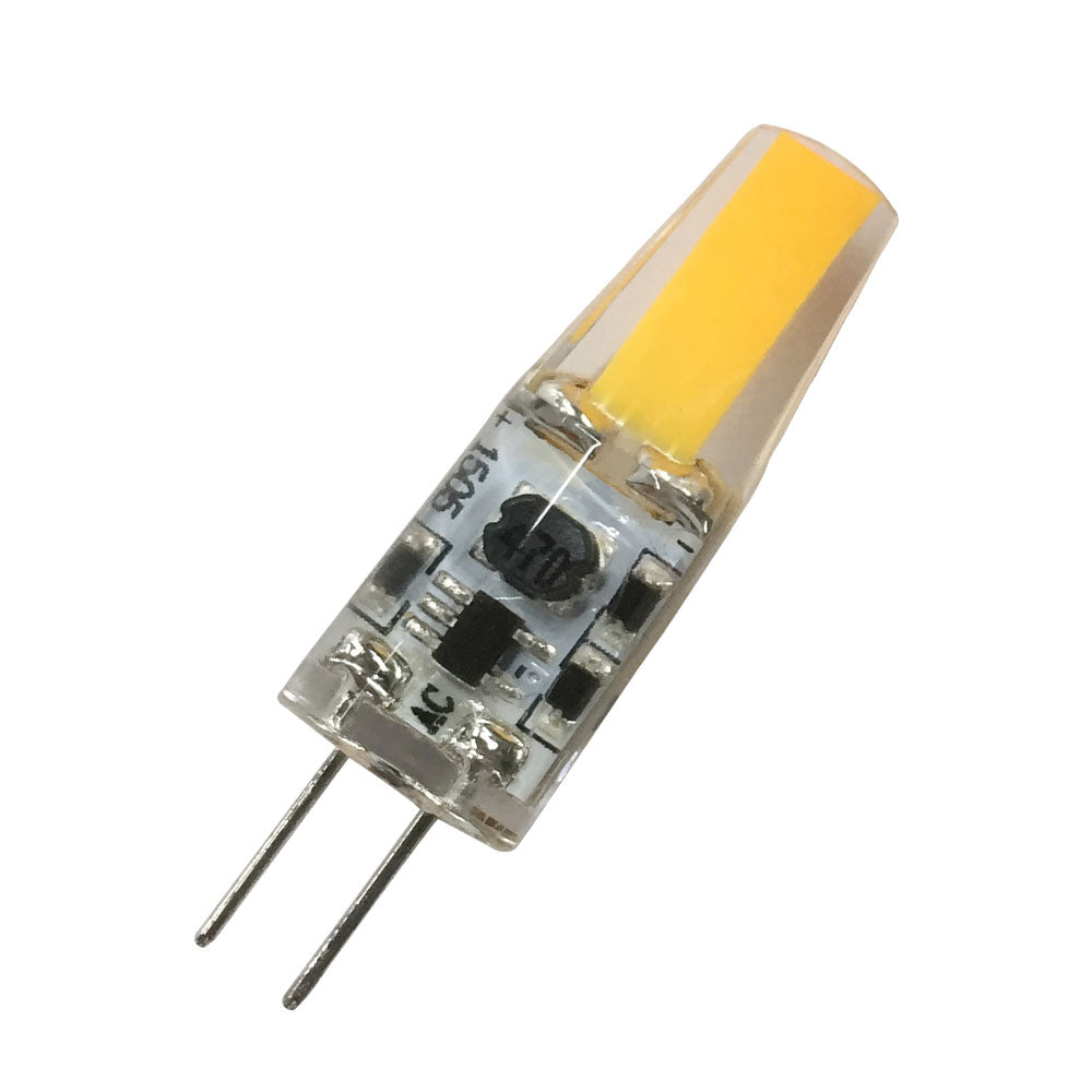 10er-Pack G4 LED-Glühbirne, Bi-Pin-Sockel, Silikonkapselung, 12 V, 2 Watt, 1505 COB-LEDs, CRI > 80, 160–180 Lumen, AC/DC 10–20 V, 20-W-Äquivalent, Halogen-LED-Ersatz