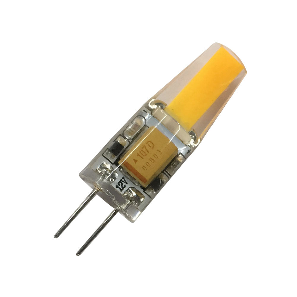 10er-Pack G4 LED-Glühbirne, Bi-Pin-Sockel, Silikonkapselung, 12 V, 2 Watt, 1505 COB-LEDs, CRI > 80, 160–180 Lumen, AC/DC 10–20 V, 20-W-Äquivalent, Halogen-LED-Ersatz