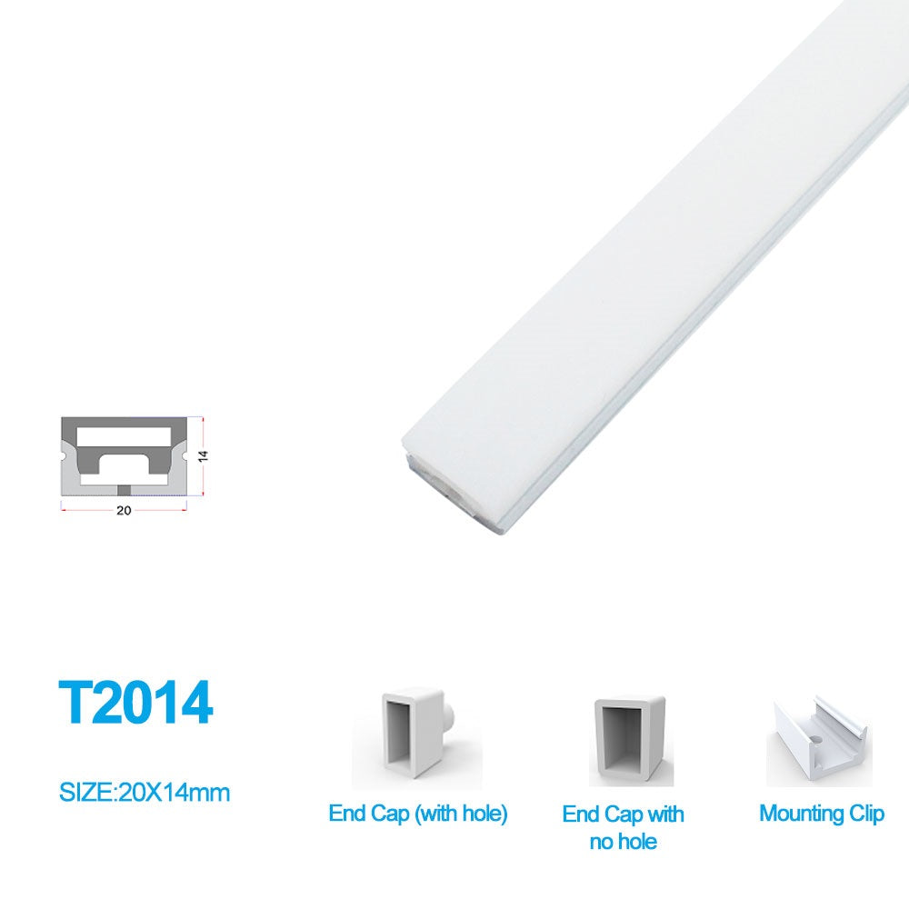 Neon Light Housing – S1420 | 14x20mm Silicone LED Channel System | IP67 Waterproof | 12mm PCB Width | 164FT/50M