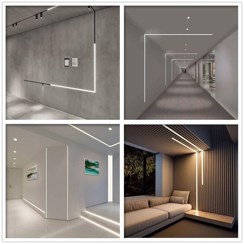 V-förmiger LED-Kanal V03-A – 12 mm | Silber / Schwarz | Milchweiße Abdeckung | Mit Installationszubehör | – Standard-Aluminiumprofil – 1 m / 2 m / 3 m | 50er-/100er-Pack