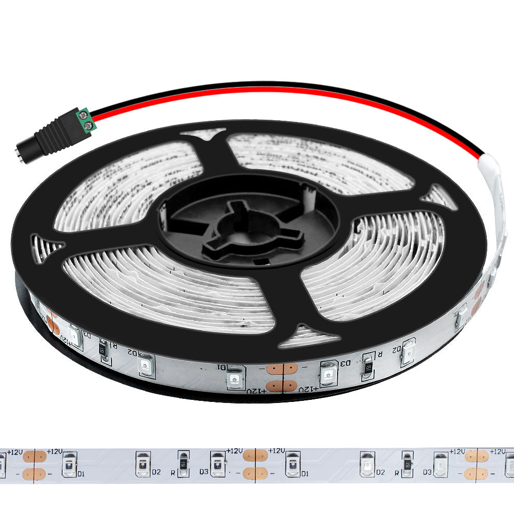 Bande lumineuse LED UV 380 nm 385 nm SMD2835-300 12 V 5 A 60 W pour séchage UV et validation des devises