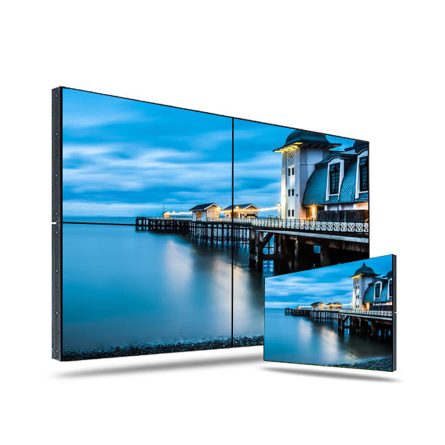 49-Zoll-BOE-LCD-Videowand – 2x2-Kit (4 Panele) | 1920 x 1080 FHD | 500 Nits | Ultraschmaler Rahmen 3,5 mm | HDMI-Spleißer + Wandhalterung im Lieferumfang enthalten
