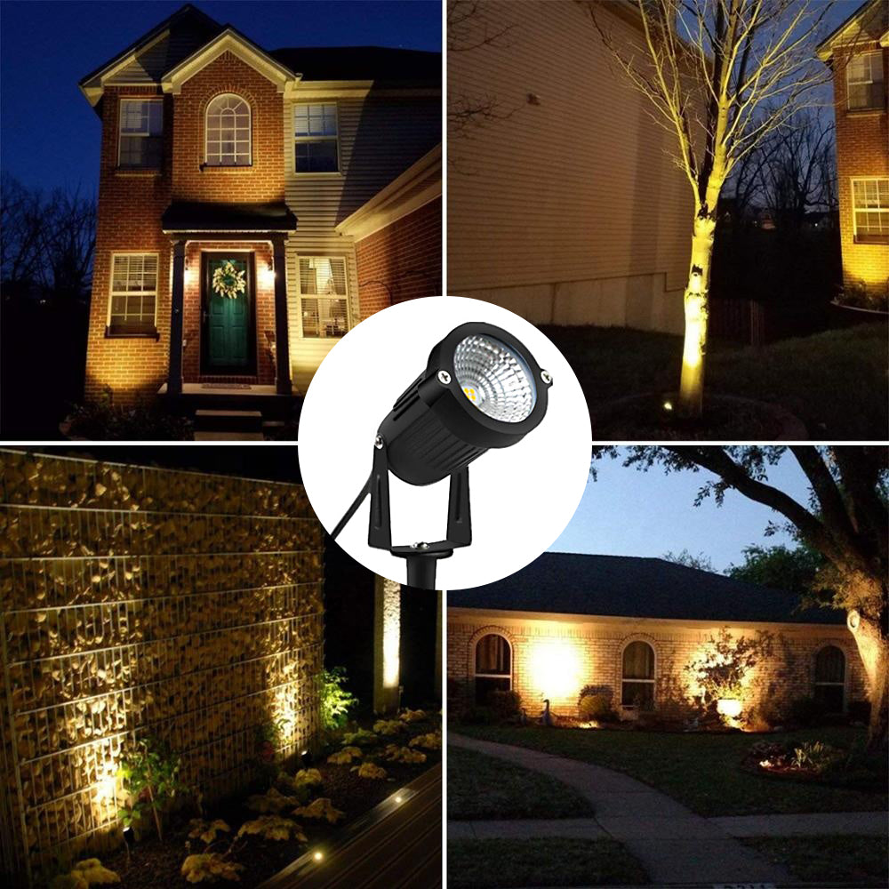 All-in-One Low Voltage Landscape Lighting Kit - 6 / 8 Pack Landscape Lights with Smart Transformer | 3000K Warm White | IP65 Waterproof | Outdoor Lights for Yard Garden Pathway