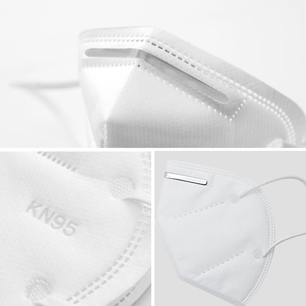 10er-Pack KN95-Gesichtsmasken, mehrlagiger Baumwollfilter, medizinisch-hygienisch für Staub, Keimschutz 