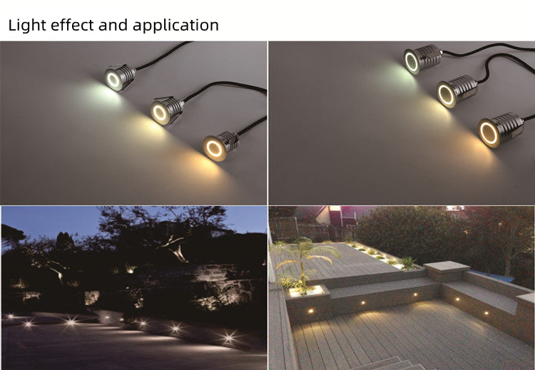 8PCS Pack DC12V-24V 1W/3W IP67 Outdoor Wasserdichte LED Wand Licht Korridor Leiter Schritt LED Lichter