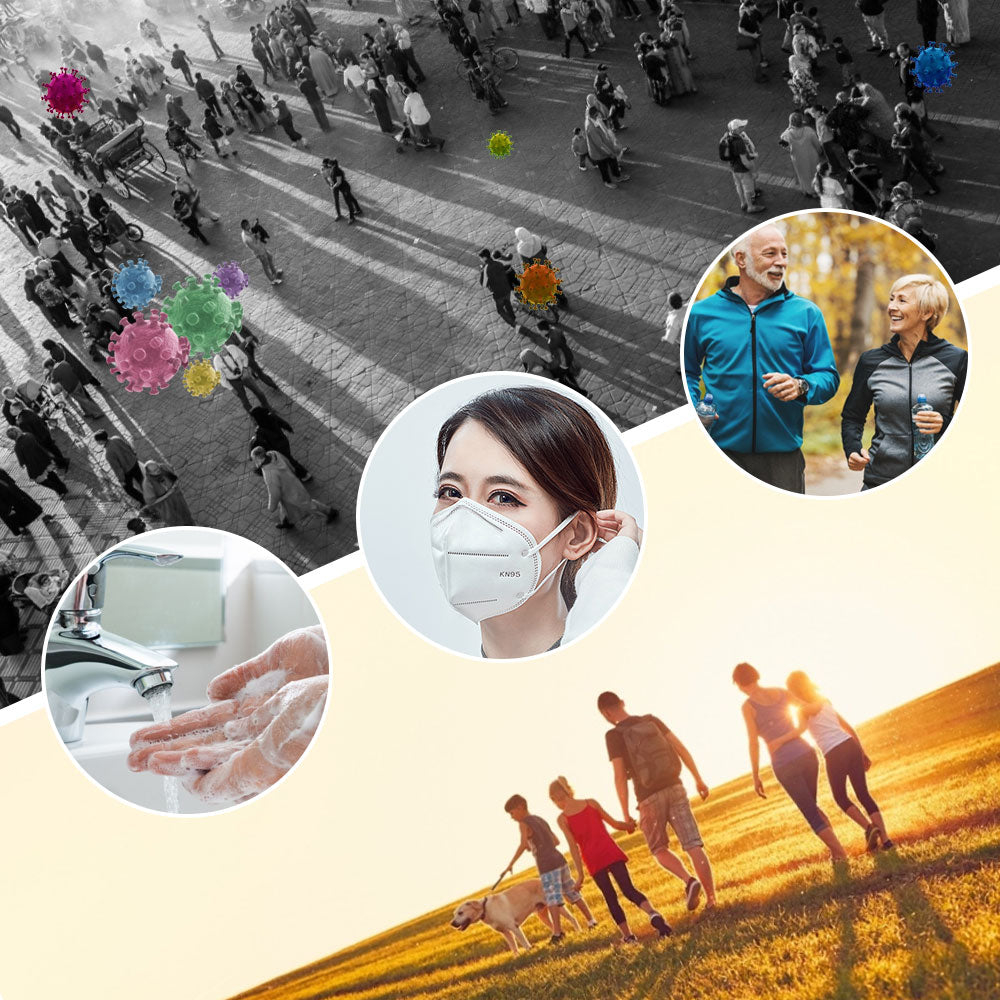 10er-Pack KN95-Gesichtsmasken, mehrlagiger Baumwollfilter, medizinisch-hygienisch für Staub, Keimschutz 