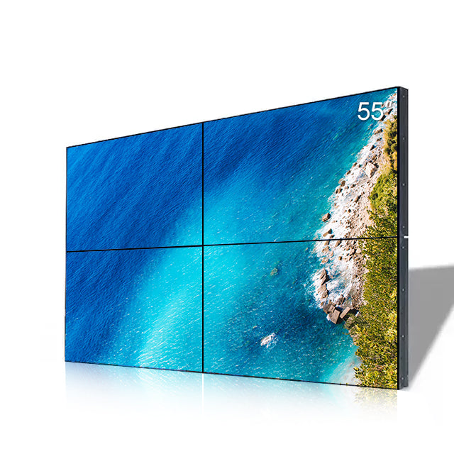 55-Zoll-BOE-LCD-Videowand – 2x2-Kit (4 Panele) | 1920 x 1080 FHD | 500 Nits | Ultraschmaler Rahmen 0,88 mm / 1,7 mm / 3,5 mm | HDMI-Spleißer + Wandhalterung im Lieferumfang enthalten
