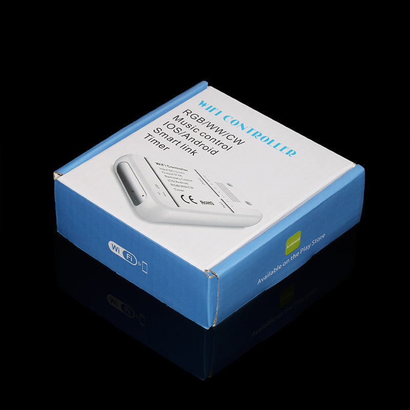 Contrôleur LED Wi-Fi 5 en 1 12 V-24 V CC – Compatible avec Alexa, Google Home et Magic Home | Compatible avec les bandes LED monochromes, RVB, RGBW, WW+CW et RGBCCT | Contrôle sans fil intelligent pour éclairage LED