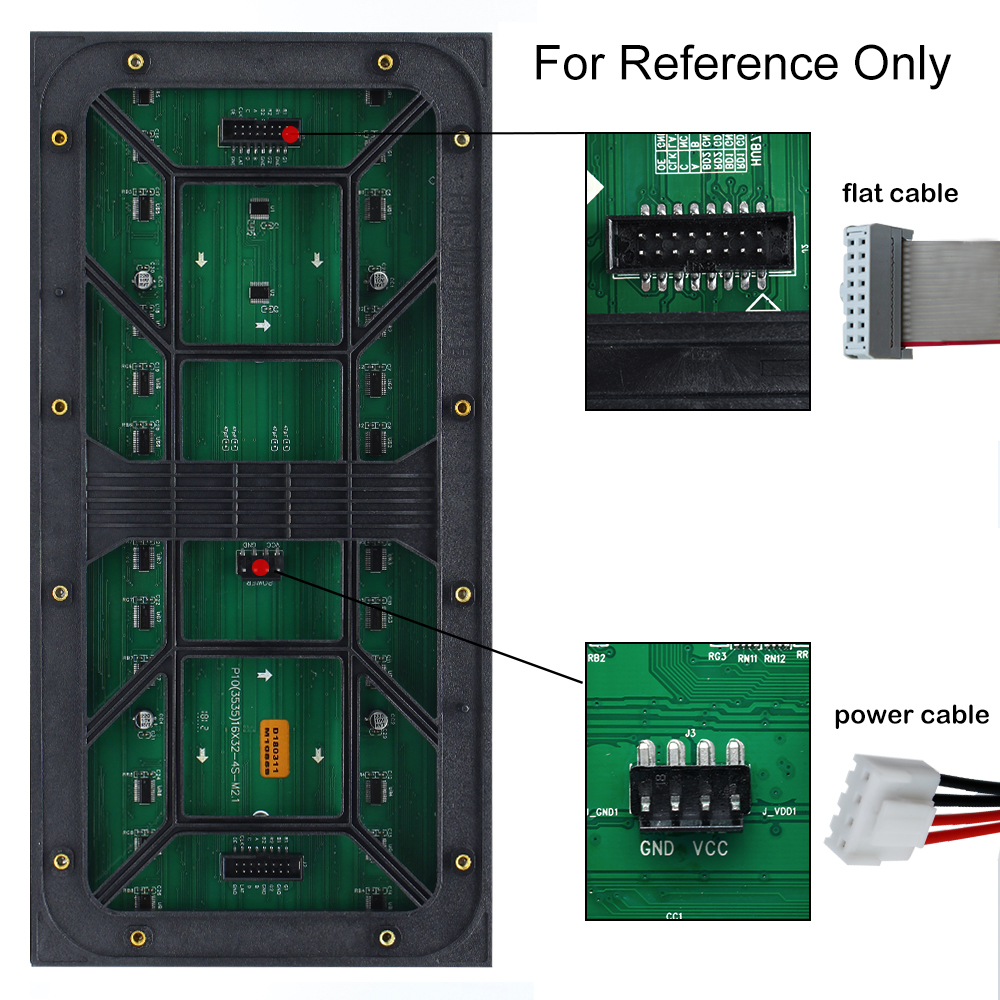 M-ID4 P4 Normal Indoor Series LED Module,Full RGB 4mm Pixel Pitch LED Display Tile in 256*128mm with 2048 dots, 1/16 Scan, 800 Nitsfor indoor Display