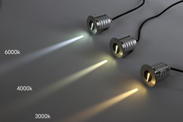 8/10-Pack One Beam Light Low Voltage LED Step Lights – 1W / 3W | 3000K / 4000K / 6000K  | DC12–24V | IP67 Waterproof Stainless Steel Step & Path Lights