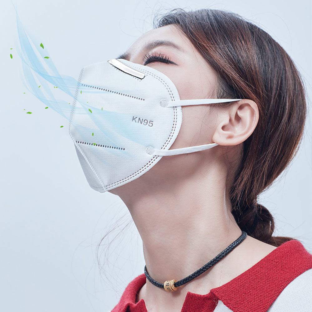 10er-Pack KN95-Gesichtsmasken, mehrlagiger Baumwollfilter, medizinisch-hygienisch für Staub, Keimschutz 