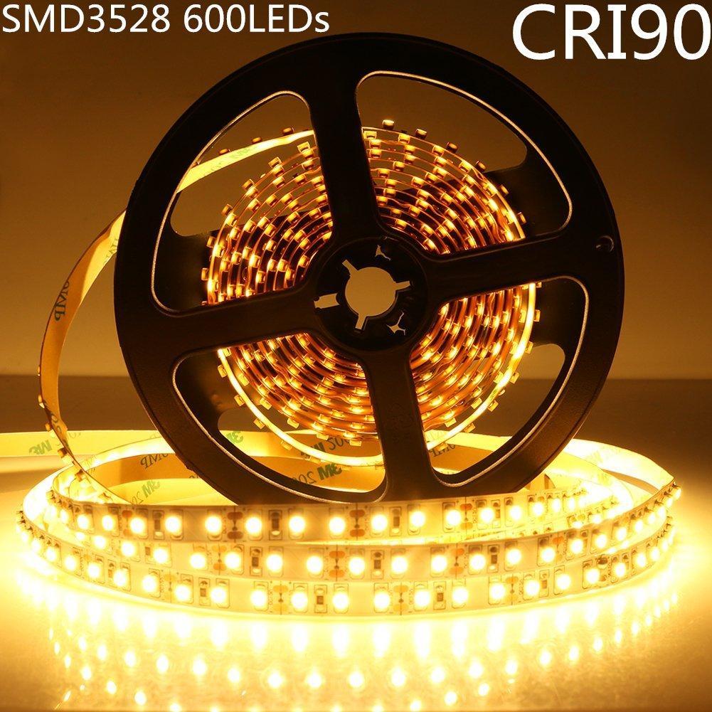 High CRI 90 LED-Lichtstreifen 5 Meter (16,4 Fuß) SMD3528-600 120 LEDs 600lm/Mtr Flexible LED-Streifen