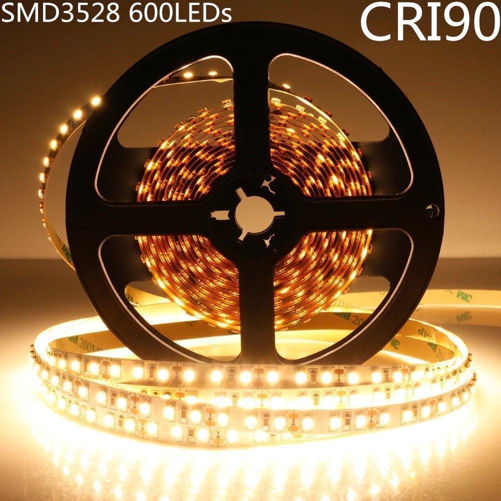 High CRI 90 LED-Lichtstreifen 5 Meter (16,4 Fuß) SMD3528-600 120 LEDs 600lm/Mtr Flexible LED-Streifen