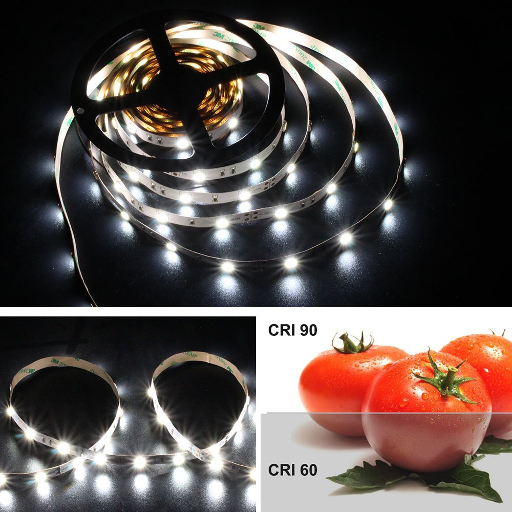 High CRI 90 LED-Streifen, 5-Meter-Rolle SMD5050-150 30 LEDs 450lm pro Meter 12V LED-Streifenlicht, 10mm breites Band