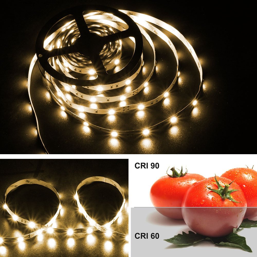 High CRI 90 LED-Streifen, 5-Meter-Rolle SMD5050-150 30 LEDs 450lm pro Meter 12V LED-Streifenlicht, 10mm breites Band