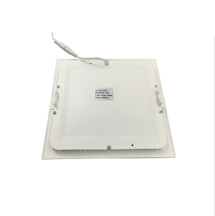 Panneau LED blanc à finition carrée de 10 mm d'épaisseur, encastré au plafond, 100-240 V CA