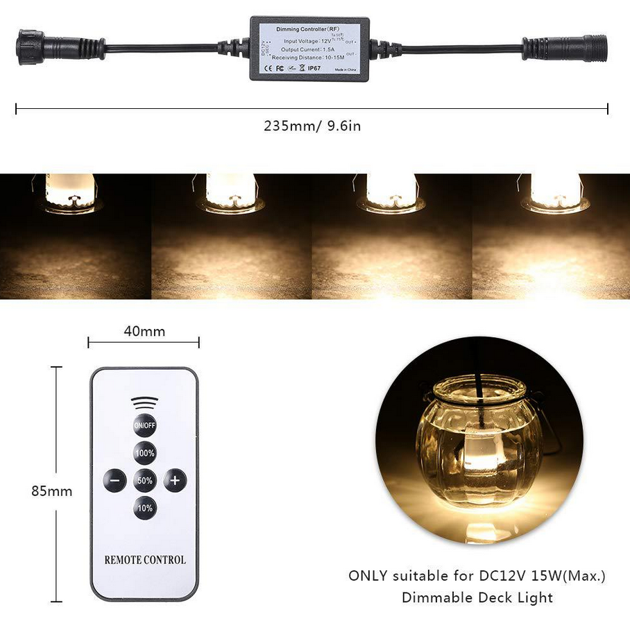 10er-Pack LED-Einbauleuchten-Kits für den Außenbereich, IP67 wasserdicht, mit schwarzer Schutzhülle, LED-Stufenleuchte für Garten/Hof/Stufen/Badezimmer/Küche