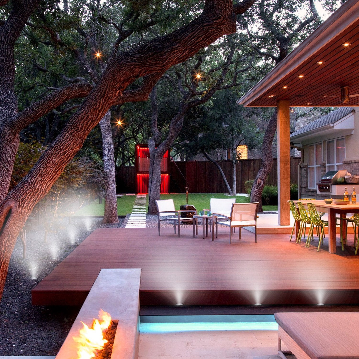 Lot de 10 spots LED encastrés pour terrasse, étanches IP67, pour jardin, cour, escaliers, salle de bain et cuisine